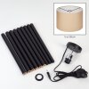 Soungou Lámpara de pie Cromo, Negro, 1 luz