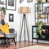 Soungou Lámpara de pie Cromo, Negro, 1 luz