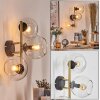 Koyoto Luminarias esféricas, Apliques dorado, Negro, 3 luces