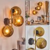 Koyoto Luminarias esféricas, Apliques dorado, Negro, 3 luces