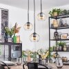 Koyoto Lámparas suspendidas, Luminarias esféricas, Lámpara colgante de clúster 30 cm Colores ámbar, Transparente, 3 luces