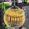 Koyoto Lámparas suspendidas, Luminarias esféricas, Lámpara colgante de clúster 30 cm dorado, Transparente, 3 luces