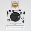 Koyoto Lámparas suspendidas, Luminarias esféricas, Lámpara colgante de clúster 30 cm dorado, Transparente, 3 luces