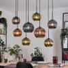 Koyoto Lámparas suspendidas, Luminarias esféricas, Lámparas colgantes Crudo, Negro, 8 luces