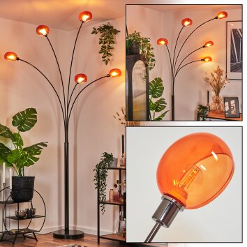 Nikkala Lámpara de pie Cromo, Negro, 5 luces Nikkala Lámpara de pie Cromo, Negro, 5 luces
