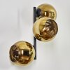 Koyoto Luminarias esféricas, Apliques dorado, 3 luces
