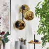 Koyoto Luminarias esféricas, Apliques dorado, 3 luces
