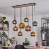Koyoto Lámparas suspendidas, Luminarias esféricas, Lámparas colgantes Crudo, Negro, 8 luces