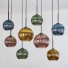 Koyoto Lámparas suspendidas, Luminarias esféricas, Lámparas colgantes Crudo, Negro, 8 luces