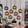 Koyoto Lámparas suspendidas, Luminarias esféricas, Lámparas colgantes Crudo, Negro, 8 luces