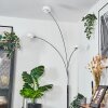 Nikkala Lámpara de pie Cromo, Blanca, 3 luces