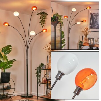 Nikkala Lámpara de pie Cromo, Negro, 5 luces Nikkala Lámpara de pie Cromo, Negro, 5 luces