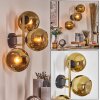 Koyoto Luminarias esféricas, Apliques dorado, Negro, 3 luces