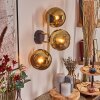 Koyoto Luminarias esféricas, Apliques dorado, Negro, 3 luces
