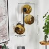 Ripoll Luminarias esféricas, Apliques dorado, 3 luces