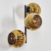 Ripoll Luminarias esféricas, Apliques dorado, 3 luces