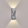 Halan Aplique de exterior, Lámpara Up & Down, Apliques LED Plata, 2 luces
