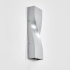 Halan Aplique de exterior, Lámpara Up & Down, Apliques LED Plata, 2 luces