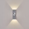 Halan Aplique de exterior, Lámpara Up & Down, Apliques LED Plata, 2 luces