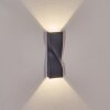 Halan Aplique de exterior, Lámpara Up & Down, Apliques LED Negro, 2 luces