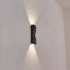 Halan Aplique de exterior, Lámpara Up & Down, Apliques LED Negro, 2 luces