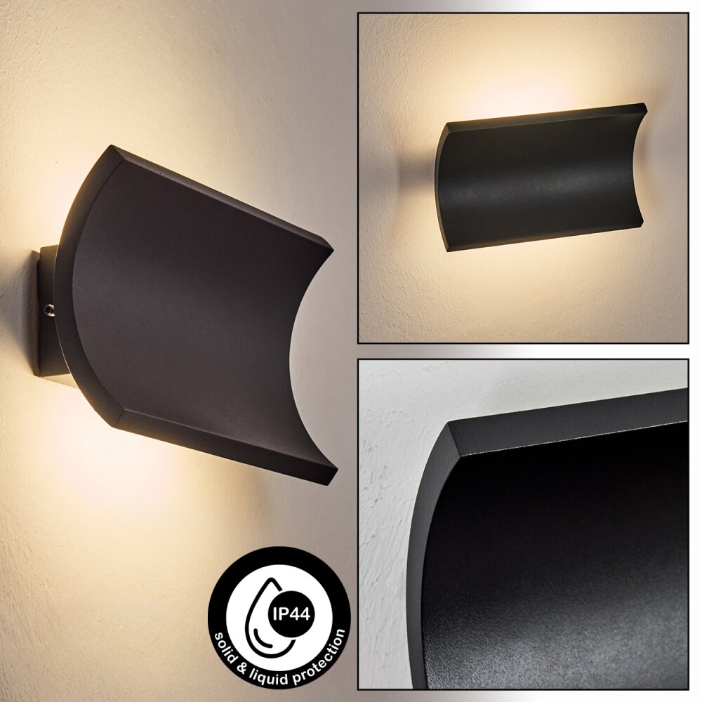 Grana Aplique de exterior, Apliques LED Negro, 2 luces main product photo
