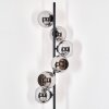 Koyoto Lámpara de pie 31 cm Cromo, Ahumado, 6 luces