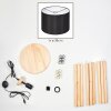 Soungou Lámpara de pie Crudo, Negro, 1 luz