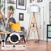Soungou Lámpara de pie Crudo, Negro, 1 luz