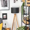 Soungou Lámpara de pie Crudo, Negro, 1 luz