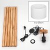 Soungou Lámpara de pie Crudo, Negro, 1 luz