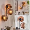 Koyoto Luminarias esféricas, Apliques Transparente, Color cobre, 3 luces