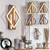Ellekilde Apliques LED Marrón, Color madera, Negro, 1 luz