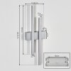 Glara Aplique de exterior, Apliques LED Plata, 2 luces