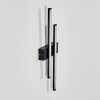 Glara Aplique de exterior, Apliques LED Negro, 2 luces
