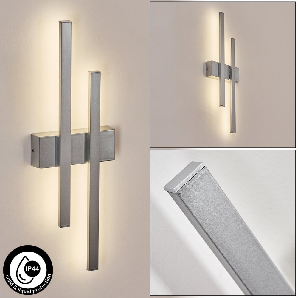 Glara Aplique de exterior, Apliques LED Plata, 2 luces main product photo