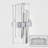 Glara Aplique de exterior, Apliques LED Plata, 2 luces