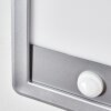 Harel Aplique de exterior, Panel, Apliques LED Plata, 1 luz, Sensor de movimiento