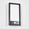 Harel Aplique de exterior, Panel, Apliques LED Negro, 1 luz, Sensor de movimiento