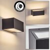 Lanor Aplique de exterior, Lámpara Up & Down, Apliques LED Negro, 1 luz