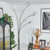Nikkala Lámpara de pie Cromo, Blanca, 5 luces