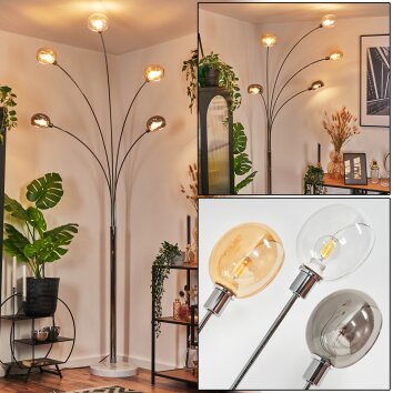 Nikkala Lámpara de pie Cromo, Blanca, 5 luces Nikkala Lámpara de pie Cromo, Blanca, 5 luces