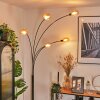 Nikkala Lámpara de pie Cromo, Negro, 5 luces
