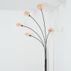 Nikkala Lámpara de pie Cromo, Negro, 5 luces