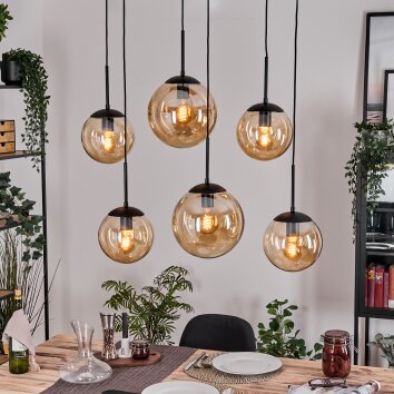 Gastor Lámparas suspendidas, Luminarias esféricas, Lámparas colgantes Colores ámbar, 6 luces