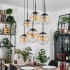 Gastor Lámparas suspendidas, Luminarias esféricas, Lámparas colgantes Colores ámbar, Transparente, 6 luces