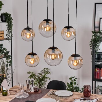 Gastor Lámparas suspendidas, Luminarias esféricas, Lámparas colgantes Colores ámbar, Transparente, 6 luces