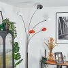 Nikkala Lámpara de pie Cromo, Blanca, 5 luces
