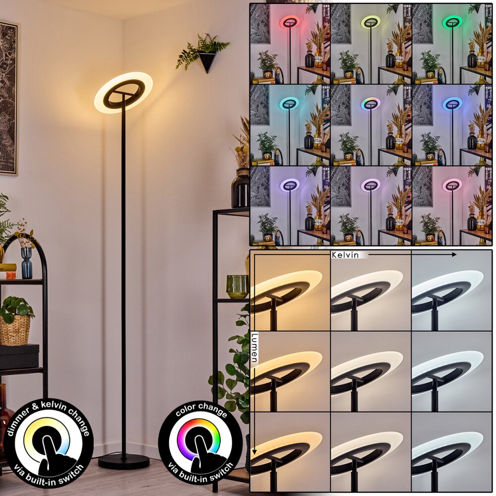 Byrum Lámpara de pie LED Negro, 1 luz, Cambia de color main product photo