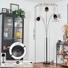 Alsen Lámpara de pie Cromo, Negro, 3 luces